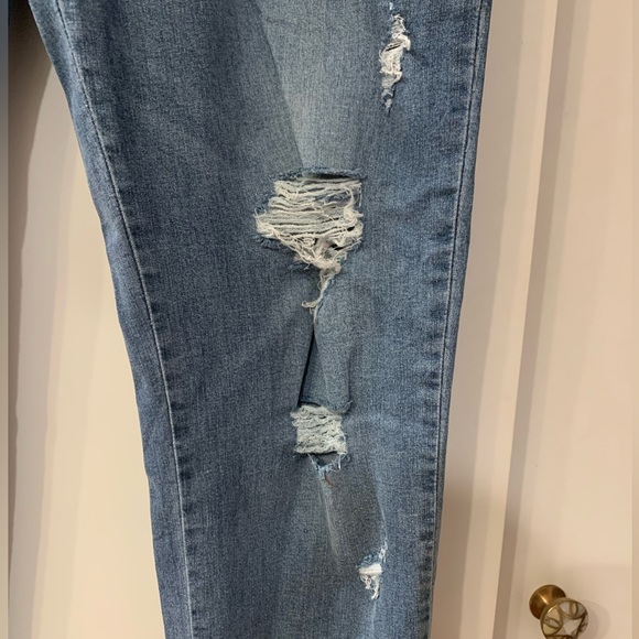 Vici Distressed Denim Joggers Small - Picture 7 of 10